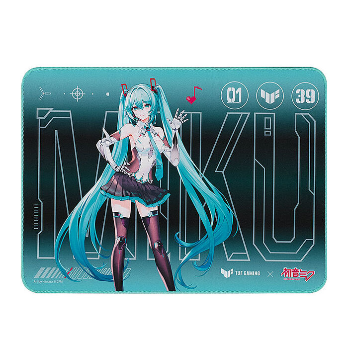 【ASUS TUF Gaming X 初音未來 聯名】ASUS TUF Gaming P1 Hatsune Miku Edition 電競滑鼠墊