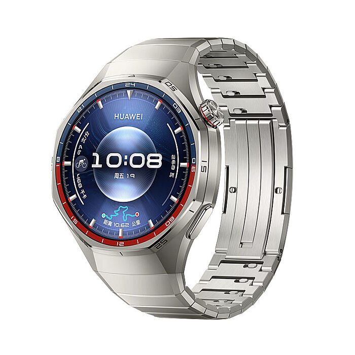 HUAWEI 華為 Watch GT6 Pro 46mm 鈦色鈦金屬錶帶 鈦空銀