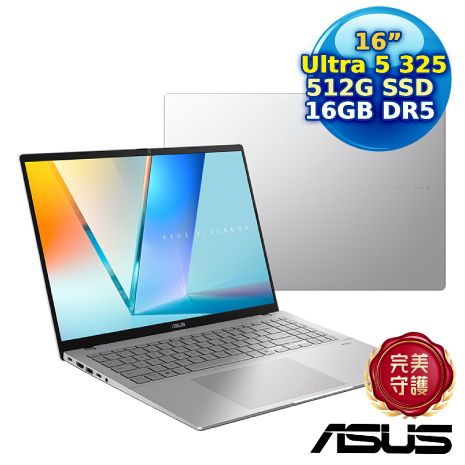 ASUS 華碩 Vivobook S16 S3607AA-0062S325 16吋筆電(Ultra 5 325/16G/512G/16 OLED/W11)