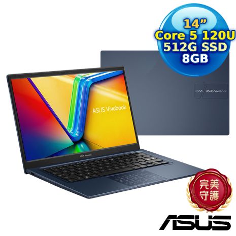 ASUS Vivobook 14 X1404VA-0381B120U 午夜藍(Core 5 120U/8G/512G PCIe/14/FHD/W11)