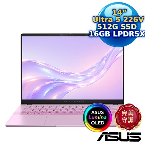 ASUS 華碩 Vivobook S14 OLED S5406SAL-0198F226V 14吋筆電 (Ultra 5 226V/16G/512G/14 OLED/W11)