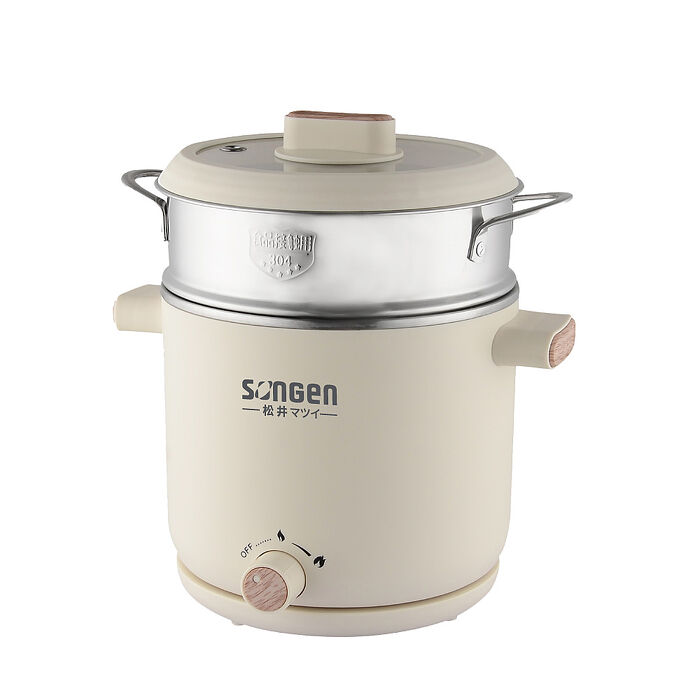 SONGEN松井 蒸煮兩用美食料理鍋/蒸煮鍋/電火鍋/電蒸鍋 SG-D726