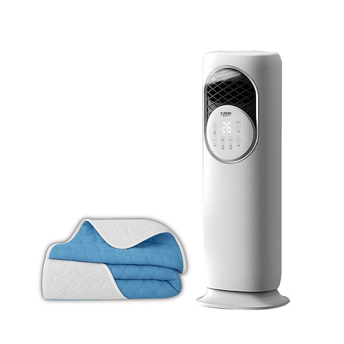 SONGEN松井 冷暖兩用溫潤防燥電暖器/水冷扇/循環扇(SG-235ACW+石墨烯機能被)