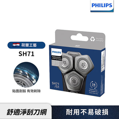 Philips飛利浦 電鬍刀刀頭 /刀網 SH71...