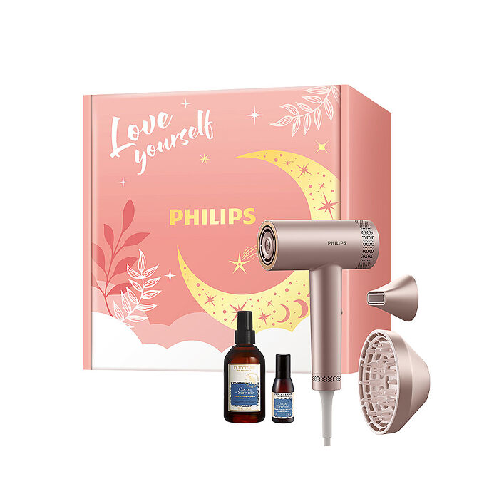 Philips飛利浦 BLDC高速負離子護髮吹風機 BHD837/11【歐舒丹噴霧禮盒組】