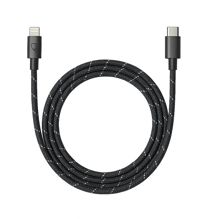 犀牛盾RHINOSHIELD Lightning to USB-C 黑色編織款充電/傳輸線1M