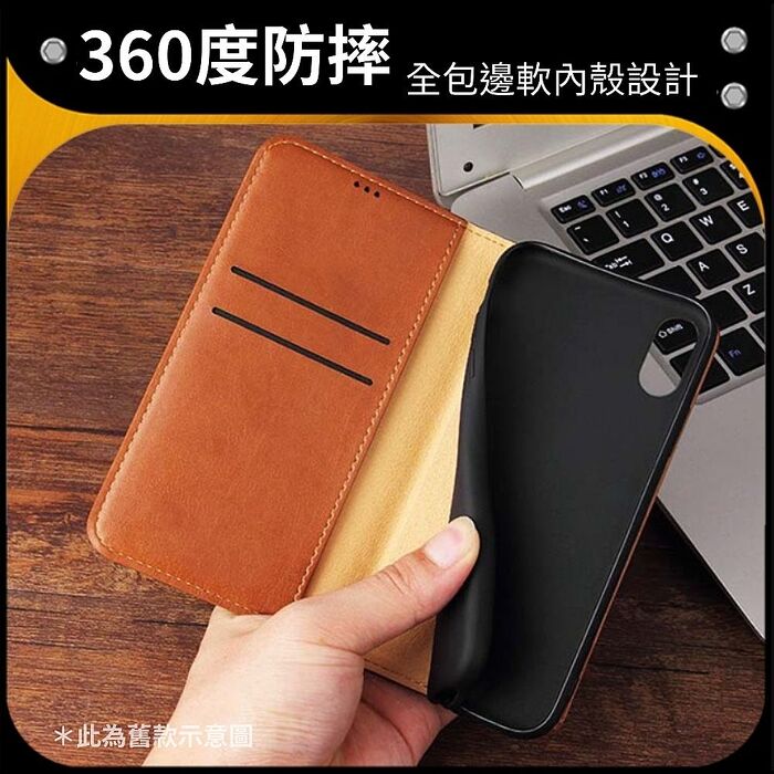 防摔專家 iPhone 17 全系列 側翻磁吸掀蓋式插卡皮套保護殼 黑色/ 藍色