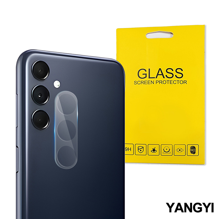 YANGYI揚邑》Samsung Galaxy M14 防爆防刮弧邊3D一體包覆 9H鏡頭鋼化玻璃膜保護貼