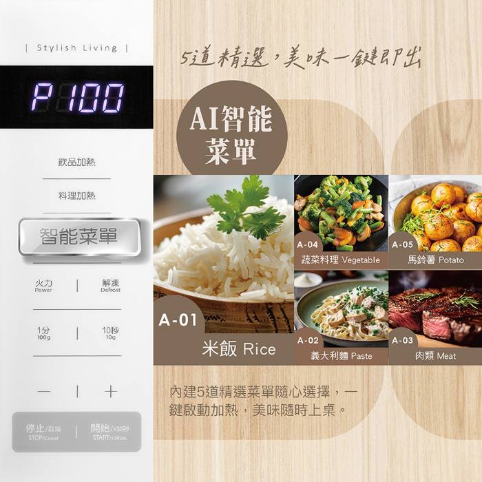 CHIMEI奇美 20L微電腦平台式微波爐 MV-20B0FM