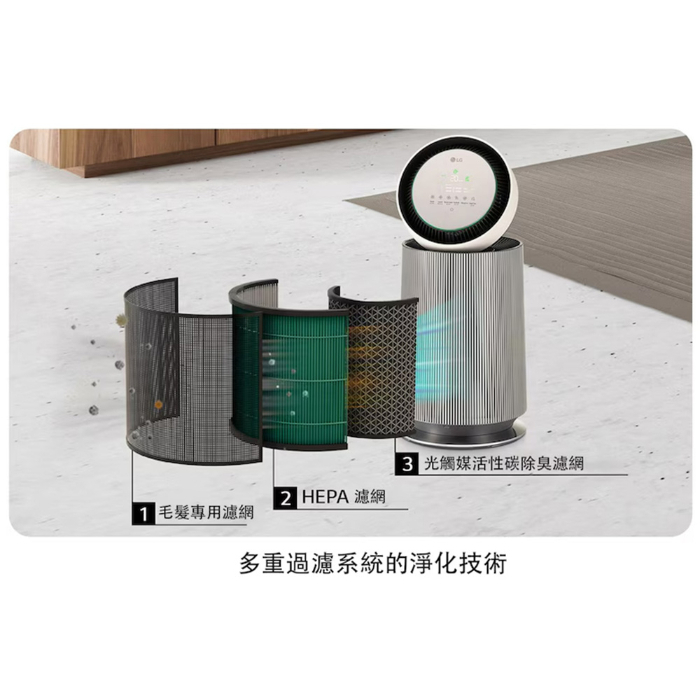 LG 360度 空氣清淨機 寵物功能增加 二代 適用19坪(單層) AS651DBY0