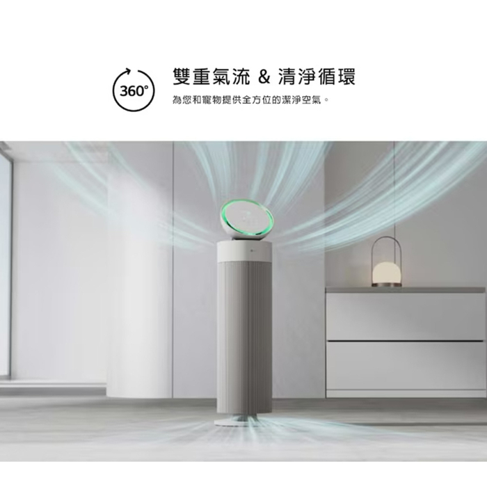 LG 360度 循環扇空氣清淨機 雙層專業版 適用15坪 AS551GWX0
