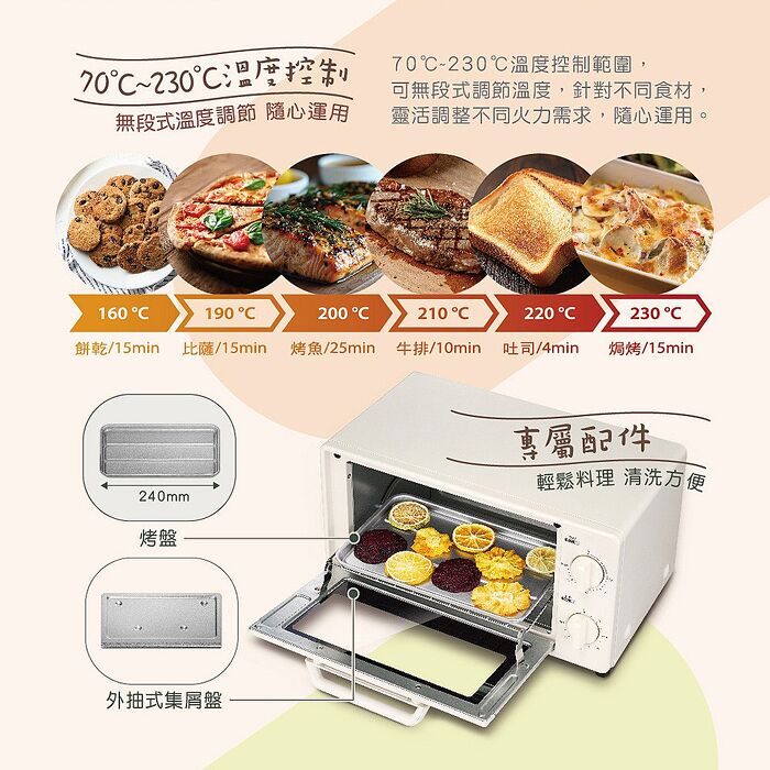 CHIMEI奇美 10L家用電烤箱 EV-09B1AK
