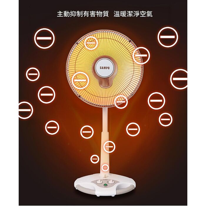 SAMPO聲寶 14吋負離子紅外線鹵素電暖器 HX-FG14F