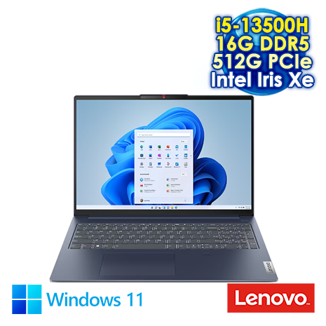 Lenovo IdeaPad Slim 5i 82XF004DTW 深邃藍 16吋筆電 (WUXGA IPS/Intel i5-13500H/16G DDR5/512G PCIE SSD/WIN 11)