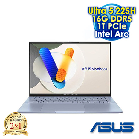 ASUS Vivobook S 16 OLED S5606CA 16吋AI&Evo筆電 (3K OLED 120Hz/Intel Ultra 5-225H/16G DDR5/1T PCIE SSD/WIN 11)
