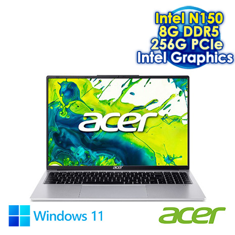 ACER Swift Lite 16 SFL16-31P-C6VL 銀 16吋筆電 ( WUXGA IPS/Intel N150/8G DDR5/256G PCIe SSD/WIN 11)