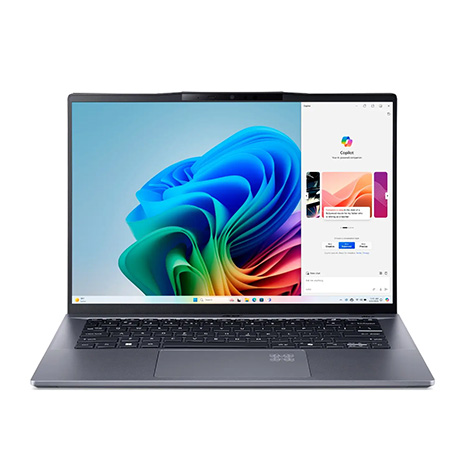 ACER Swift Go 14 AI SFG14-01-X2EE 銀 14.5吋AI筆電 (WUXGA IPS 120Hz/Qualcomm Snapdragon X Plus X1P-42-100/16G DDR5/1T PCIE SSD/WIN 11)