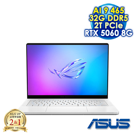 ASUS ROG Zephyrus G14 GA403GM-0092H465H-NBLO 鉑月銀 14吋電競筆電 (3K OLED 120Hz/AMD Ryzen AI 9 465/32G DDR5/2T PCIE SSD/NVIDIA RTX 5060 8G/WIN 11)