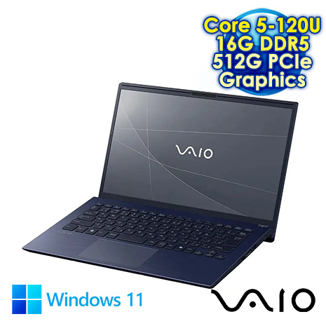 VAIO F14 14吋輕巧商務筆電 (FHD/Intel Core 5 120U/16G DDR5/512G PCIe SSD/WIN 11 Pro)