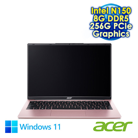 ACER Aspire Lite AL14-32P-C4QB 粉 14吋文書筆電 (WUXGA IPS/Intel N150/8G DDR5/256G PCIe SSD/WIN 11)