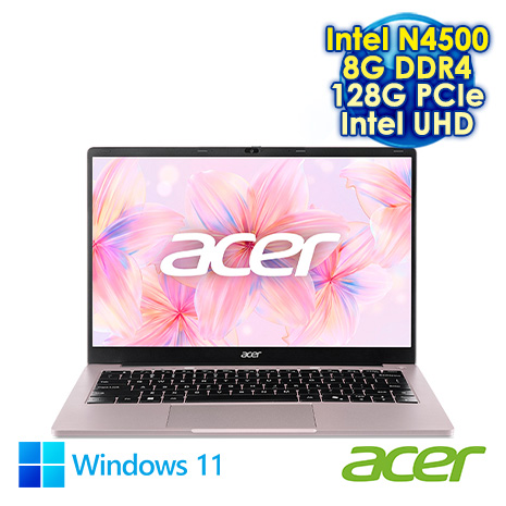ACER Aspire Lite AL14-36P-C0HB 粉 14吋文書筆電 (FHD IPS/Intel N4500/8G DDR4/128G PCIe SSD/WIN 11)