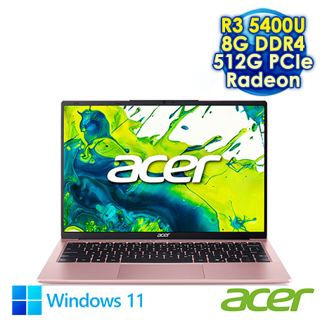ACER Aspire Lite AL14-45P-R7UC 粉 14吋文書效能筆電 (WUXGA IPS/AMD Ryzen 3 5400U/8G DDR4/512G PCIe SSD/WIN 11)