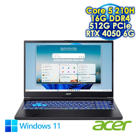 ACER Aspire 7 A715-59G-565X 黑 15.6吋獨顯效能筆電 (FHD IPS 144Hz/Intel Core 5 210H/16G DDR4/512G PCIe SSD/NVIDIA GeForce RTX 4050 6G/WIN 11)