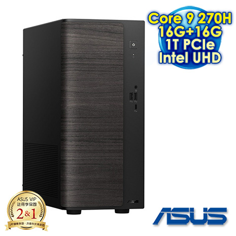 ASUS V500 Mini Tower H-V501MV-09270H001XB 桌上型電腦 (Intel Core 9 270H/16G+16 DDR5/1T PCIe SSD/WIN 11 Pro)【記憶體升級特仕版】