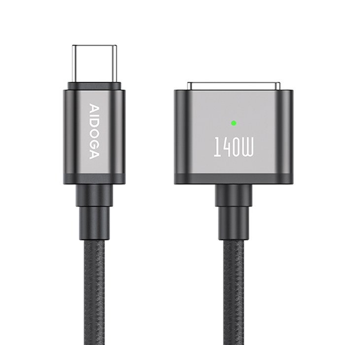 AIDOGA艾迪伽LQ DC4231風暴系列Type-C to MagSafe 3 PD3.1 磁吸充電線快充線 140W 2M