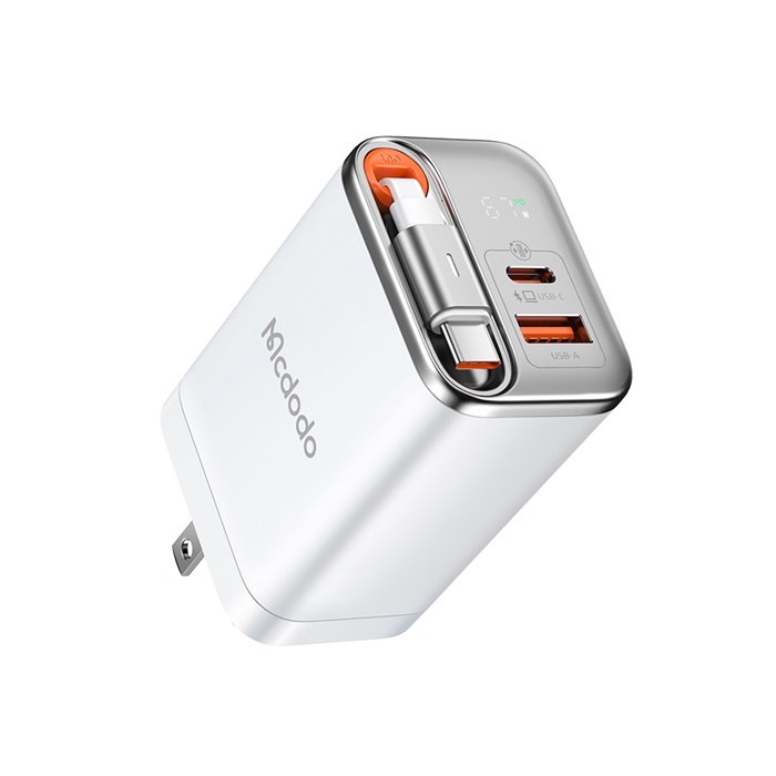 Mcdodo麥多多LQ CH411 FreeGo系列Type-C伸縮線GaN氮化鎵1A1C充電器67W