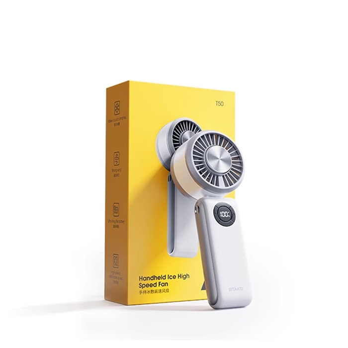 Rtako銳塔克LQ T50手持式桌面式冰敷高速風扇3600mAh
