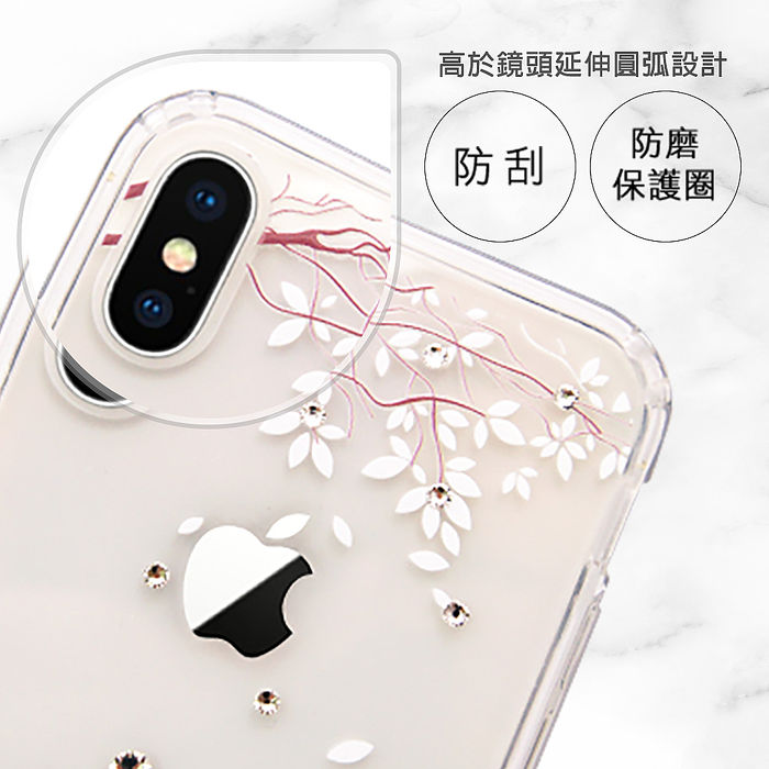 Corner4 iPhone 13系列 奧地利彩鑽雙料手機殼-風鈴草