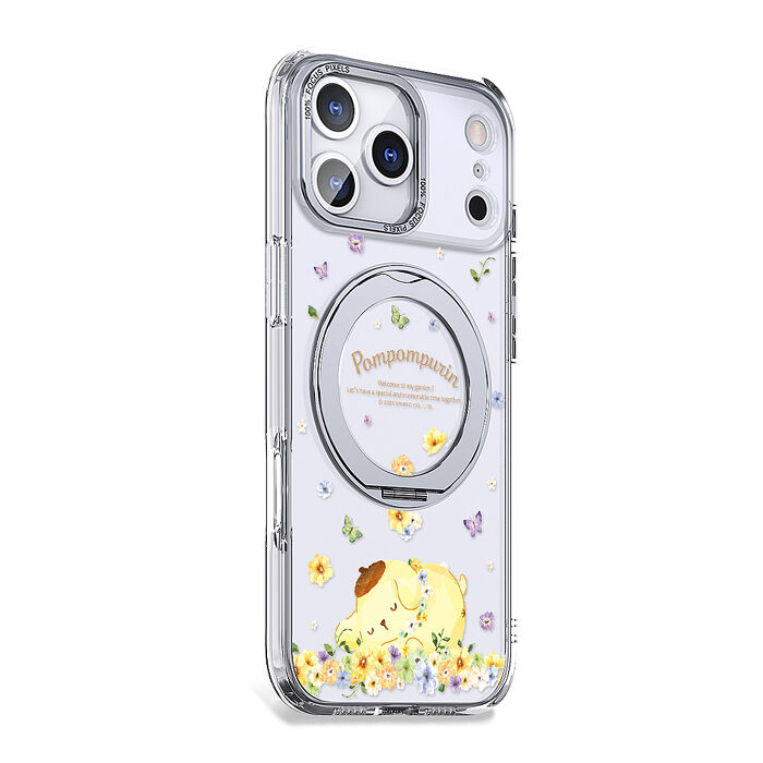 三麗鷗 iPhone 17/16/15/14/13/12系列 360旋轉磁吸立架手機殼-午覺布丁狗