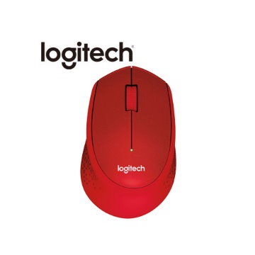 Logitech 羅技 M331 靜音滑鼠-紅