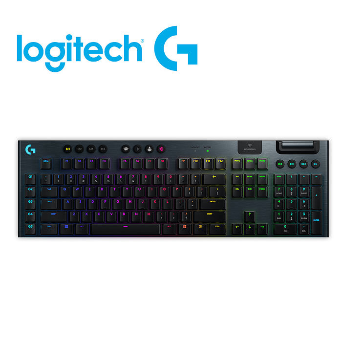 Logitech 羅技 G913 Clicky RGB 無線遊戲機械鍵盤 (薄型 GL 按鍵軸/類青軸手感)