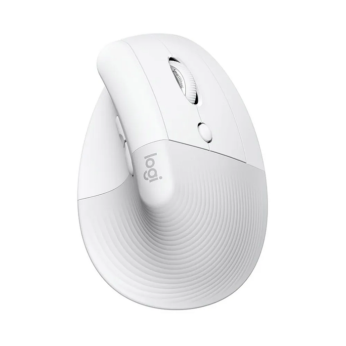Logitech 羅技 Lift for Mac 人體工學垂直藍牙滑鼠 白色