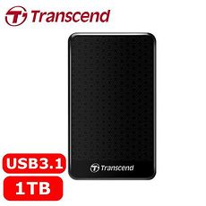 Transcend創見 StoreJet 25A3 1TB 2.5吋 行動硬碟 黑