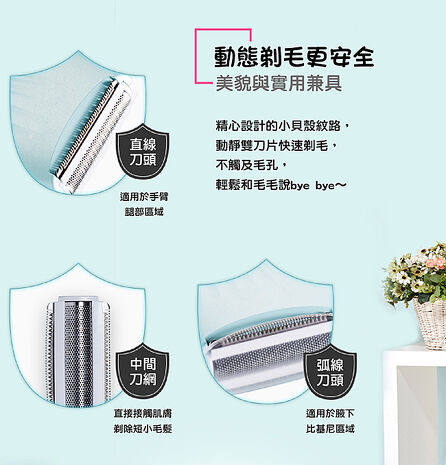 沛莉緹Panatec 絲滑美體貝殼除毛刀 美體刀 除毛機 K-127