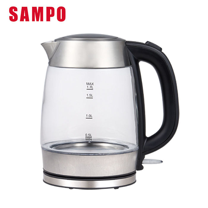 SAMPO 聲寶 1.7L 玻璃快煮壺 KP-CB17G
