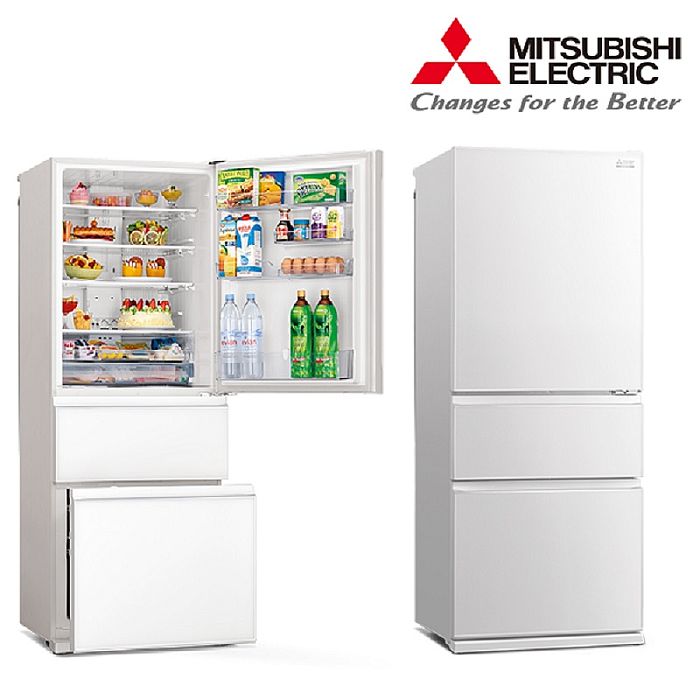 MITSUBISH 三菱 三門450L一級能變頻玻璃鏡面冰箱MR-CGX45EP -含基本安裝+舊機回收