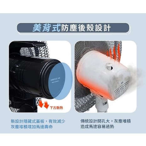 SAMPO 聲寶 14吋7+7片扇葉DC直流馬達微電腦遙控立扇 SK-FN14UD -