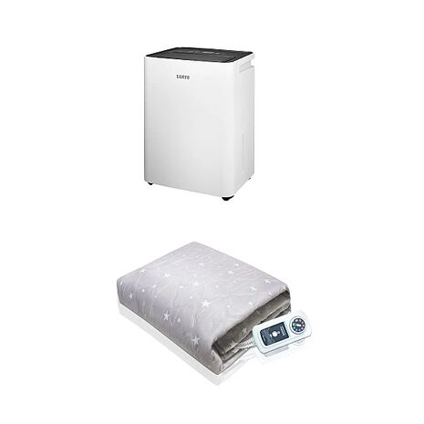 SAMPO 聲寶 6L微電腦除濕機(AD-S512T)+甲珍 雙人恆溫電熱毯(KR3800J)
